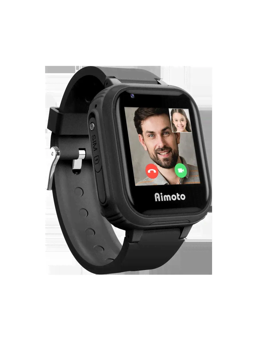 AIMOTO IQ 4G Детские умные часы с голосовым помощником Маруся (черные)